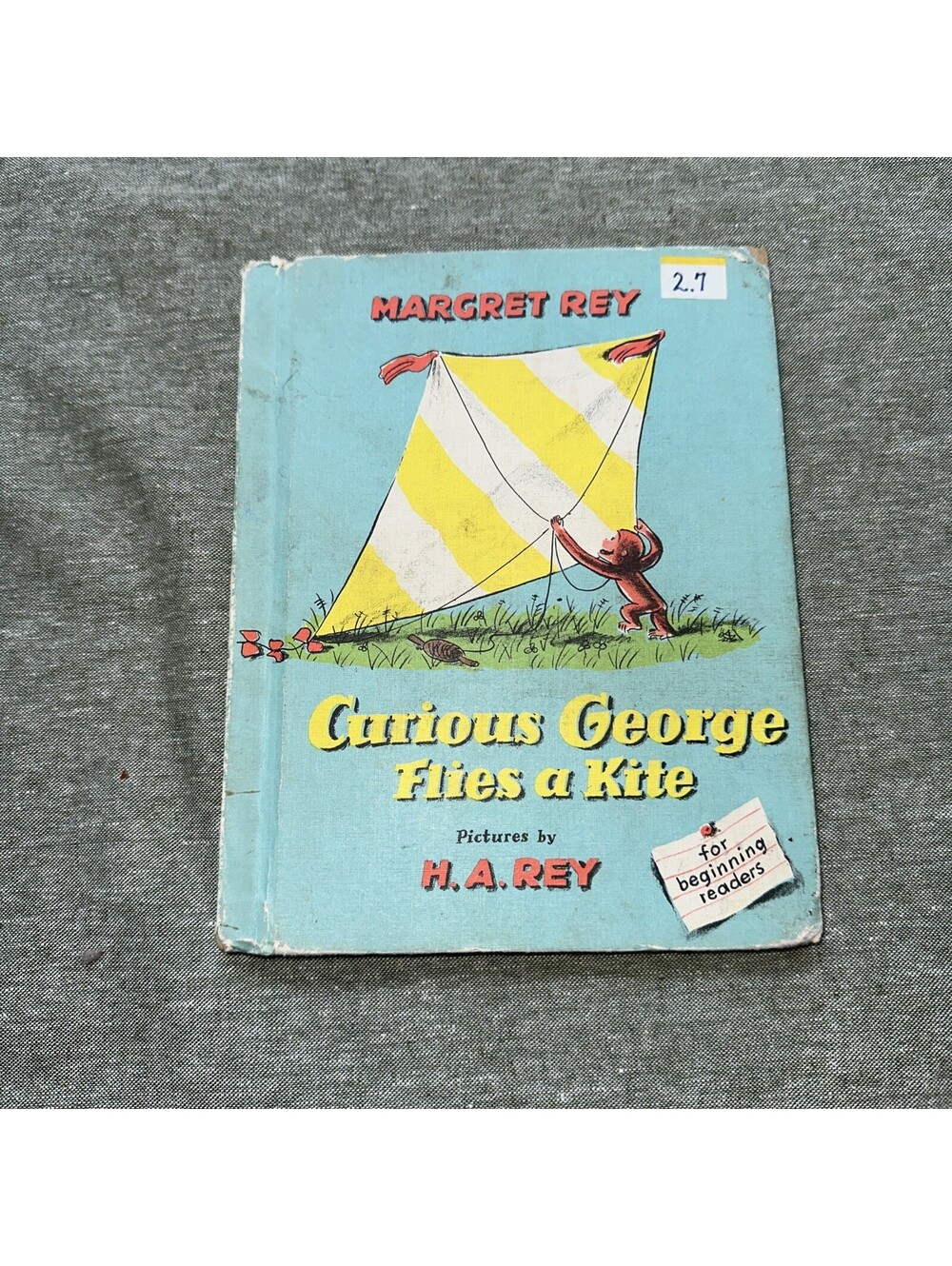 Curious George Flies a Kite by Margret Rey 1958 Vintage Weekly Reader H.A. Rey